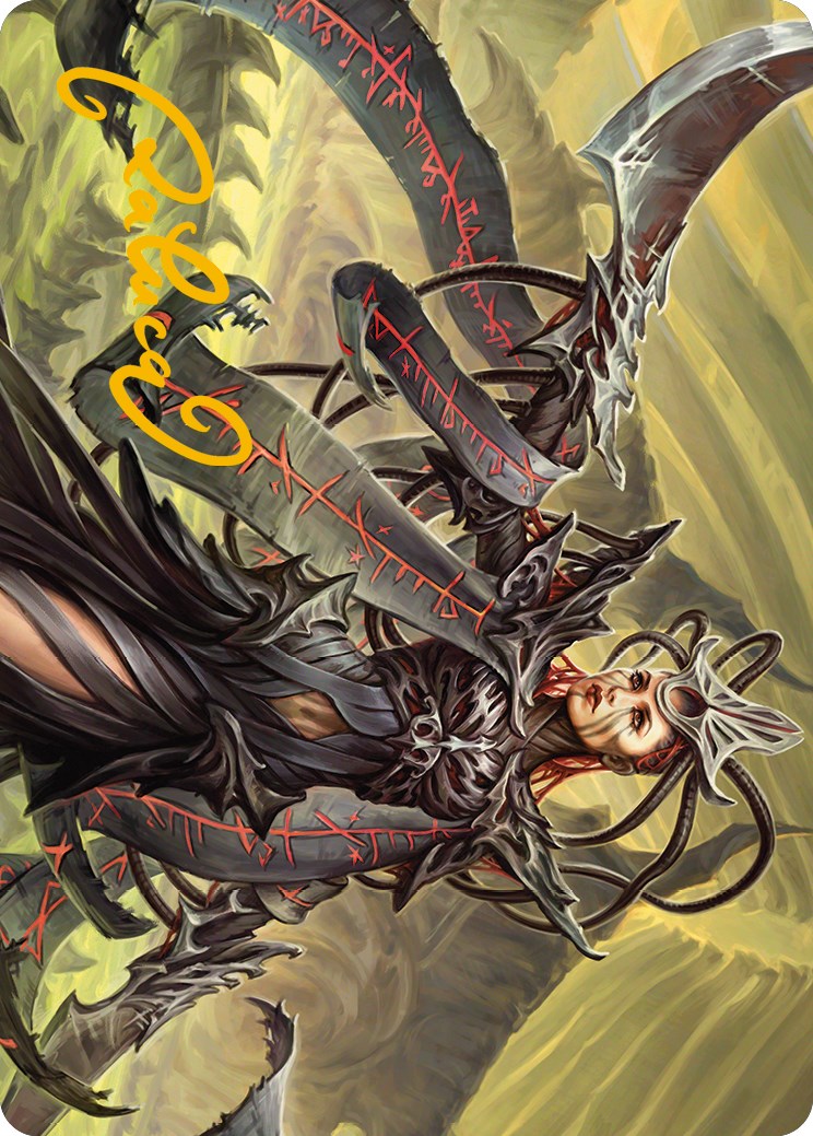 Testament Bearer Art Card (Gold-Stamped Signature) [Phyrexia: All Will Be One Art Series] | Gear Gaming Fayetteville