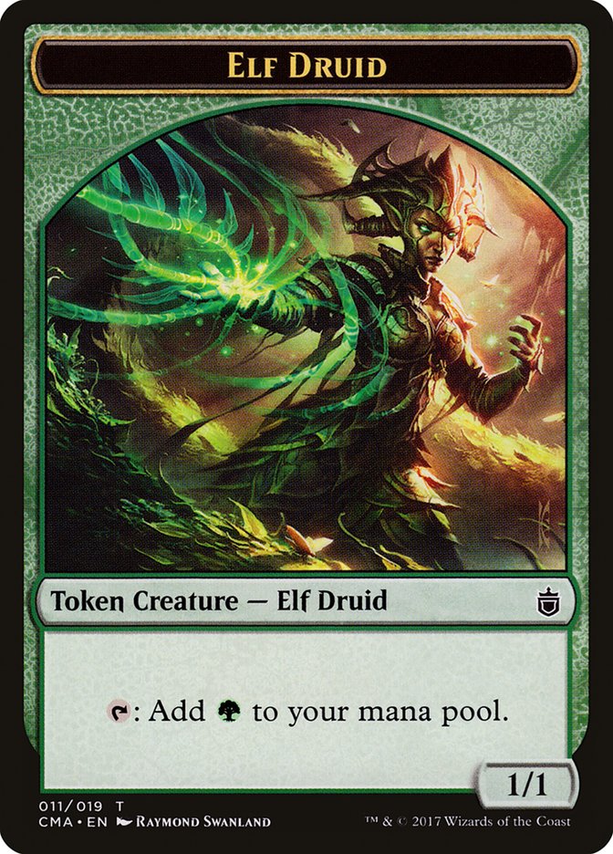 Elf Druid Token [Commander Anthology Tokens] | Gear Gaming Fayetteville