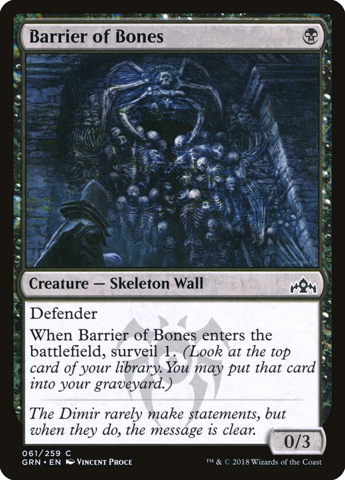 Barrier of Bones [Guilds of Ravnica] | Gear Gaming Fayetteville