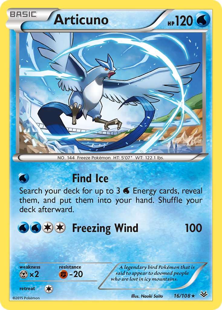 Articuno (16/108) (Theme Deck Exclusive) [XY: Roaring Skies] | Gear Gaming Fayetteville