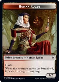 Human Rogue // Food (18) Double-Sided Token [Throne of Eldraine Tokens] | Gear Gaming Fayetteville