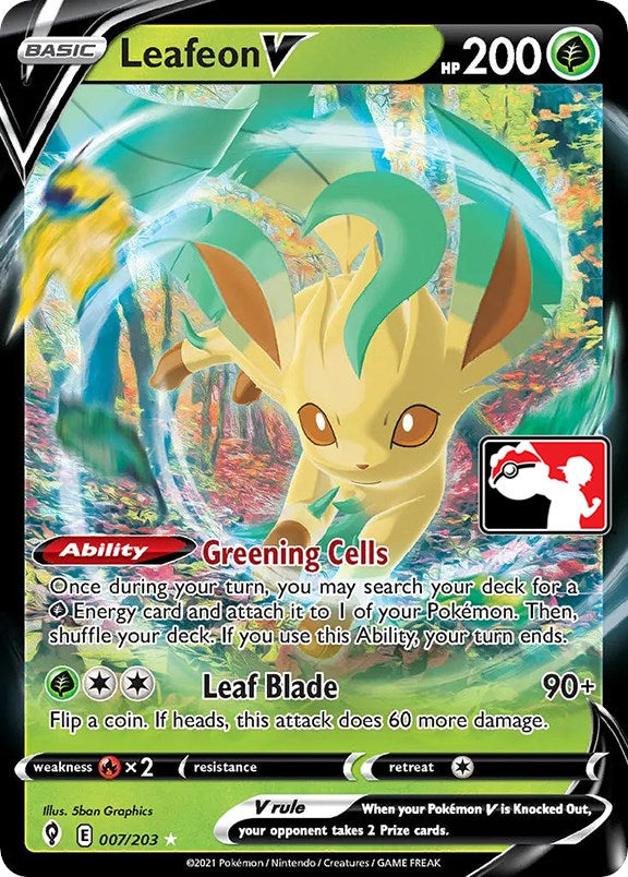 Leafeon V (007/203) [Prize Pack Series One] | Gear Gaming Fayetteville