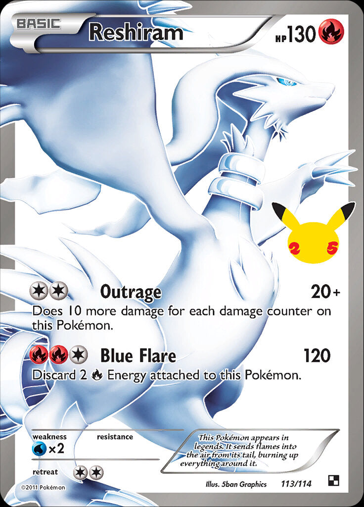 Reshiram (113/114) [Celebrations: 25th Anniversary - Classic Collection] | Gear Gaming Fayetteville