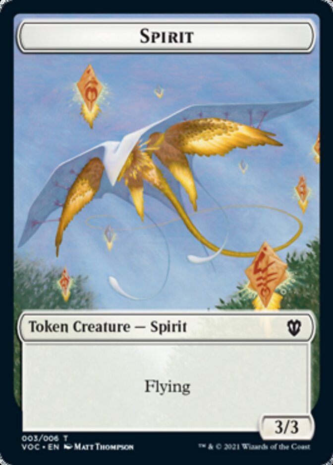 Spirit (003) // Thopter Double-Sided Token [Innistrad: Crimson Vow Commander Tokens] | Gear Gaming Fayetteville