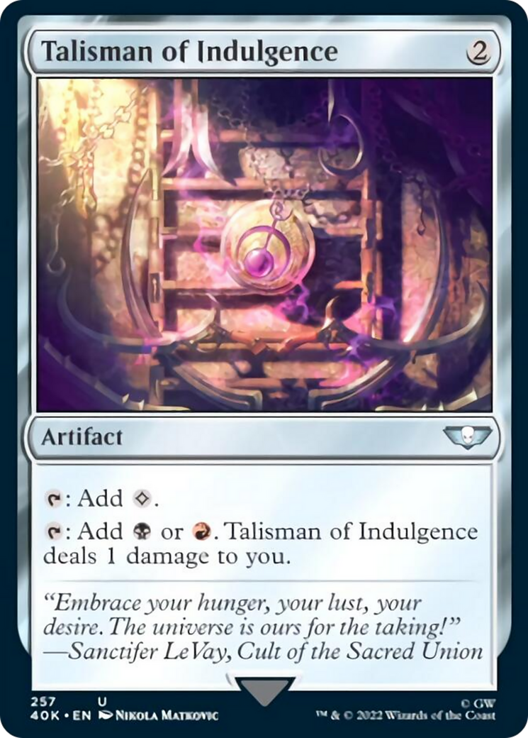 Talisman of Indulgence (Surge Foil) [Warhammer 40,000] | Gear Gaming Fayetteville