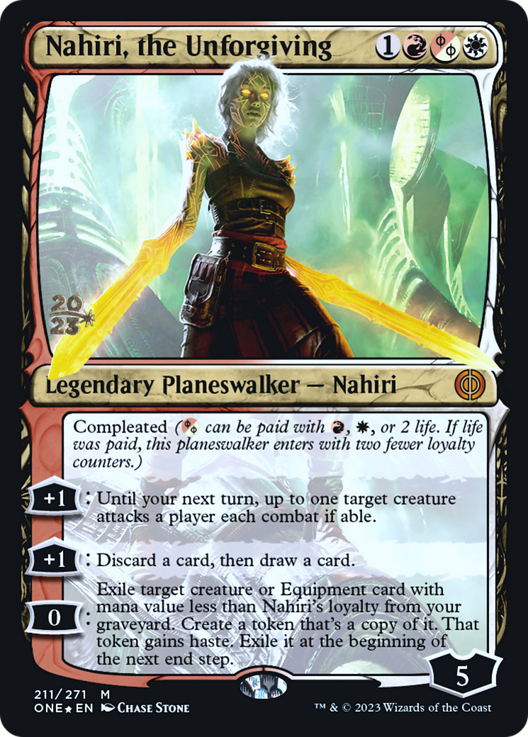 Nahiri, the Unforgiving [Phyrexia: All Will Be One Prerelease Promos] | Gear Gaming Fayetteville