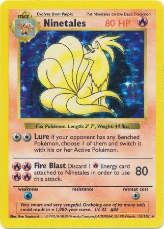 Ninetales (12/102) [Base Set Shadowless Unlimited] | Gear Gaming Fayetteville