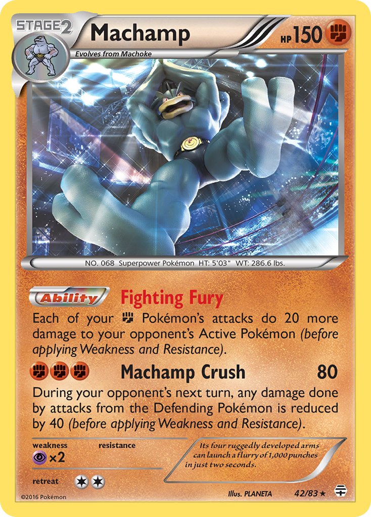 Machamp (42/83) (Theme Deck Exclusive) [XY: Furious Fists] | Gear Gaming Fayetteville