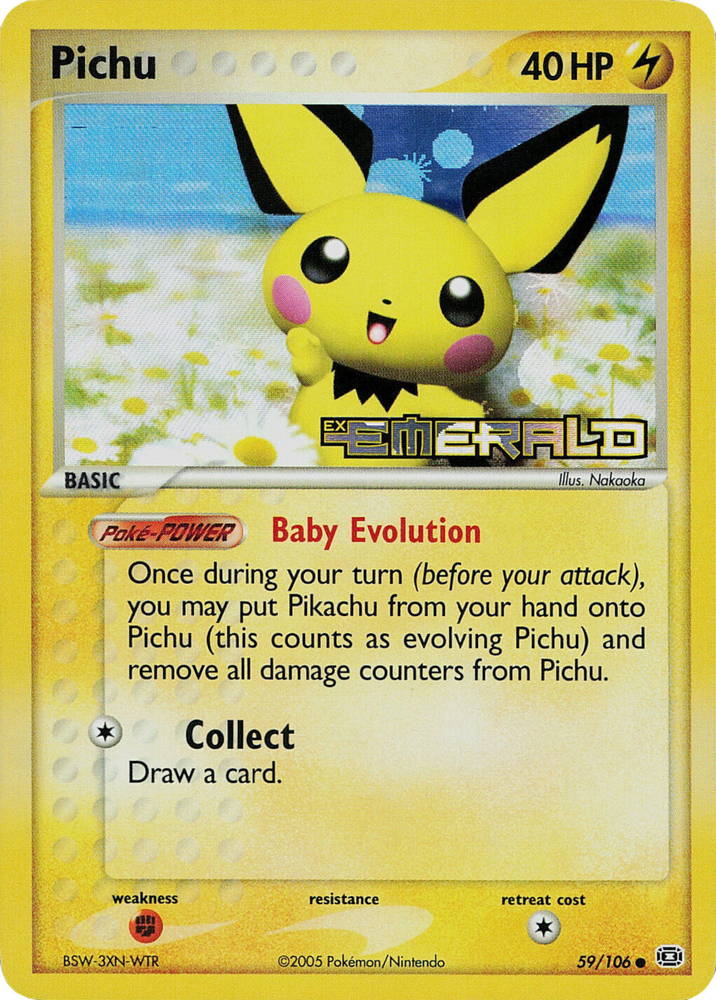 Pichu (59/106) (Stamped) [EX: Emerald] | Gear Gaming Fayetteville