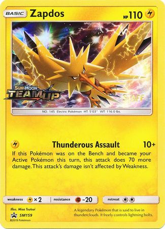 Zapdos (SM159) (Staff) [Sun & Moon: Black Star Promos] | Gear Gaming Fayetteville