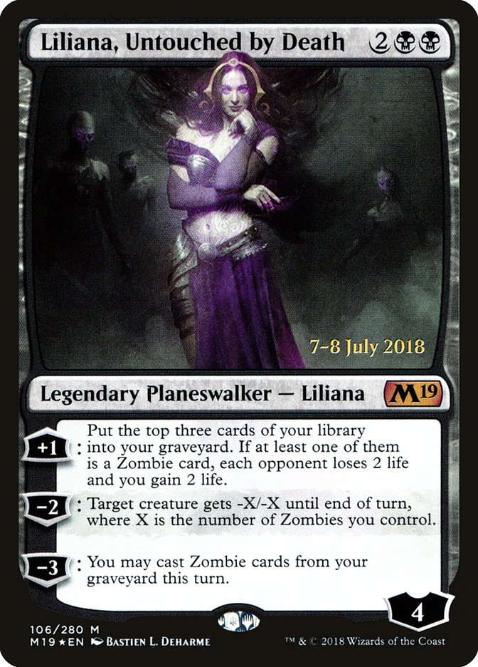 Liliana, Untouched by Death [Core Set 2019 Prerelease Promos] | Gear Gaming Fayetteville