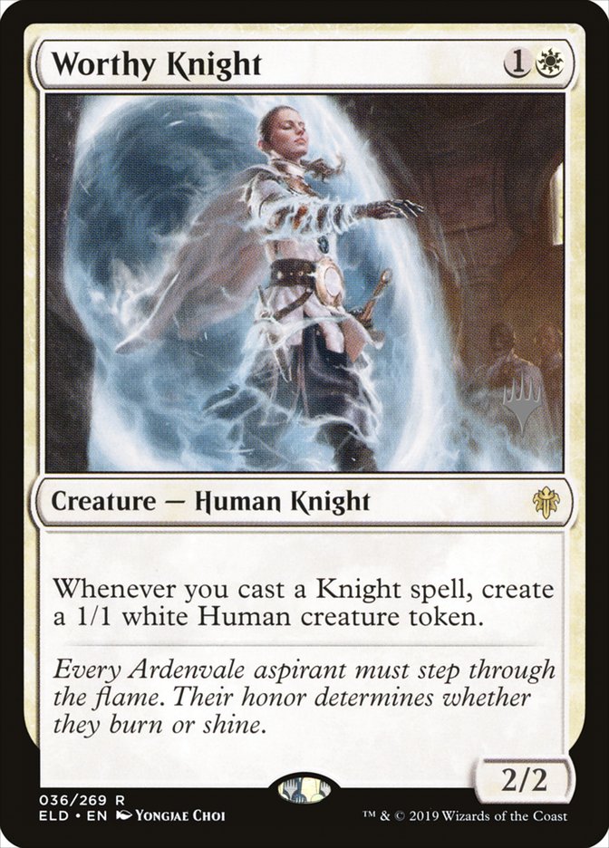 Worthy Knight (Promo Pack) [Throne of Eldraine Promos] | Gear Gaming Fayetteville