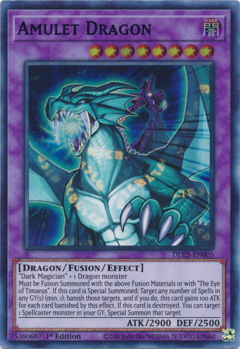 Amulet Dragon (Blue) [DLCS-EN005] Ultra Rare | Gear Gaming Fayetteville