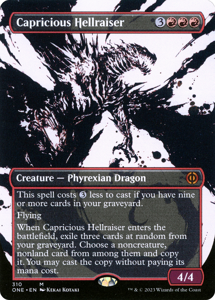 Capricious Hellraiser (Borderless Ichor) [Phyrexia: All Will Be One] | Gear Gaming Fayetteville