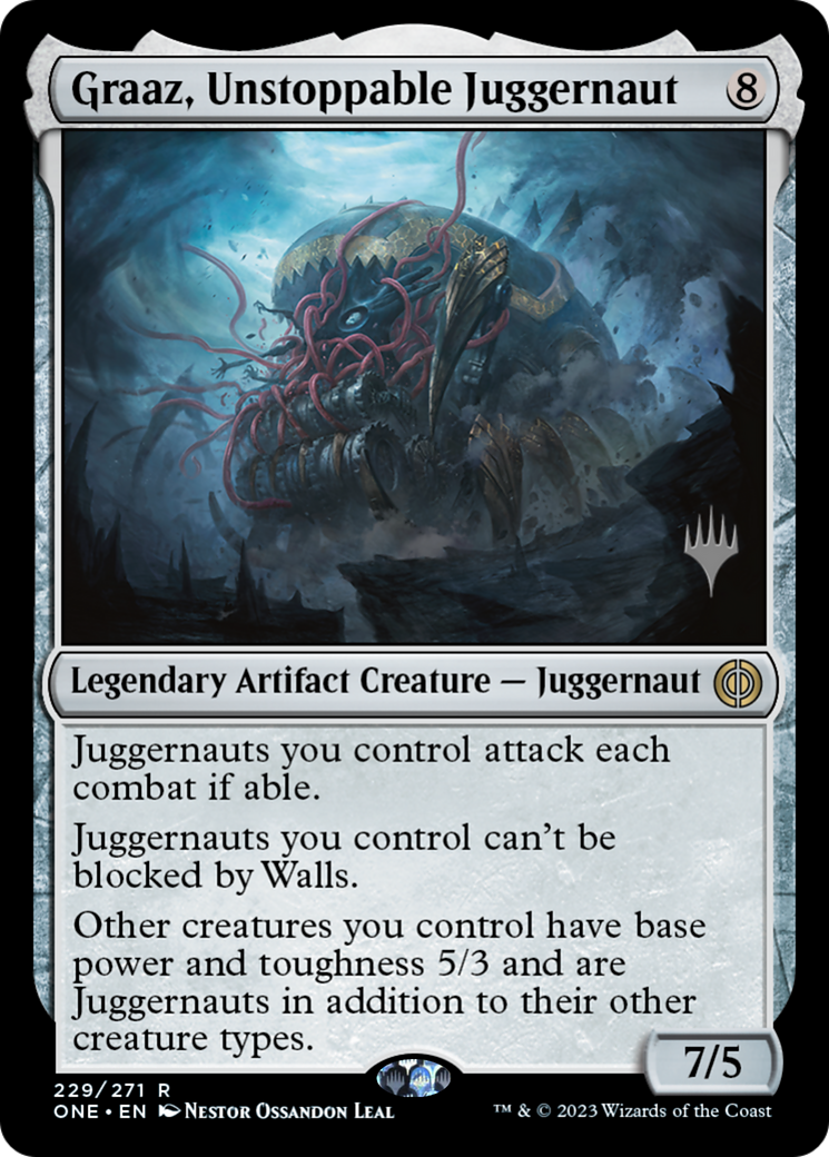 Graaz, Unstoppable Juggernaut (Promo Pack) [Phyrexia: All Will Be One Promos] | Gear Gaming Fayetteville