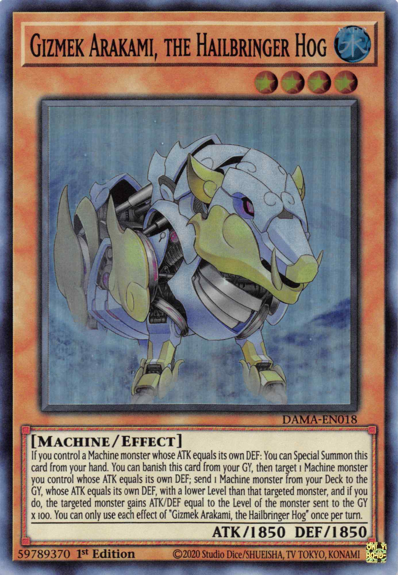 Gizmek Arakami, the Hailbringer Hog [DAMA-EN018] Super Rare | Gear Gaming Fayetteville