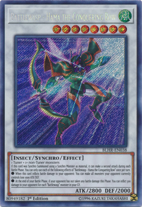 Battlewasp - Hama the Conquering Bow [BLHR-EN038] Secret Rare | Gear Gaming Fayetteville