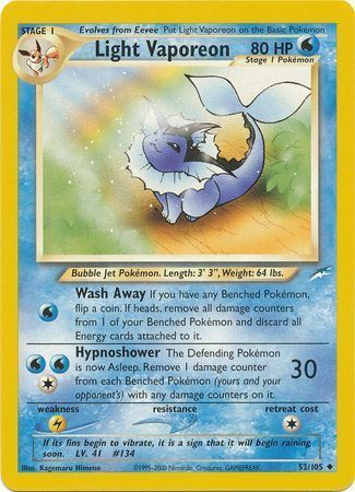 Light Vaporeon (52/105) [Neo Destiny Unlimited] | Gear Gaming Fayetteville