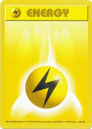 Lightning Energy (100/102) [Base Set Shadowless Unlimited] | Gear Gaming Fayetteville