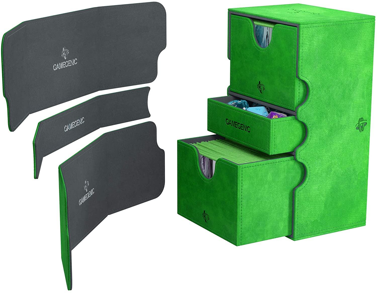 Gamegen!cs Stronghold 200+ XL Deck Box: Green | Gear Gaming Fayetteville