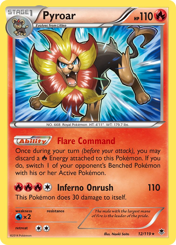 Pyroar (12/119) (Theme Deck Exclusive) [XY: Phantom Forces] | Gear Gaming Fayetteville