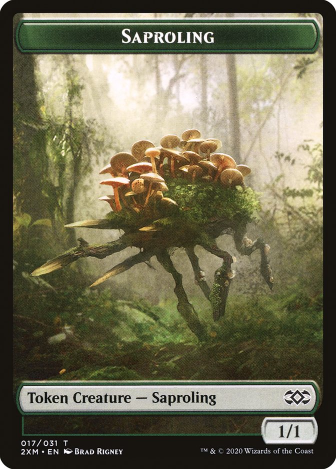 Angel // Saproling Double-Sided Token [Double Masters Tokens] | Gear Gaming Fayetteville