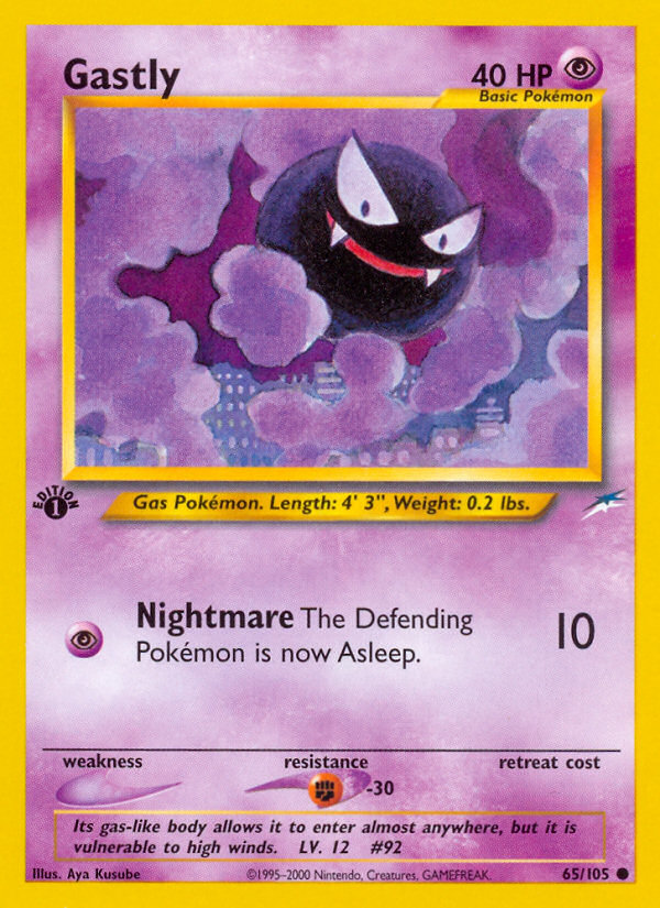 Gastly (65/105) [Neo Destiny 1st Edition] | Gear Gaming Fayetteville