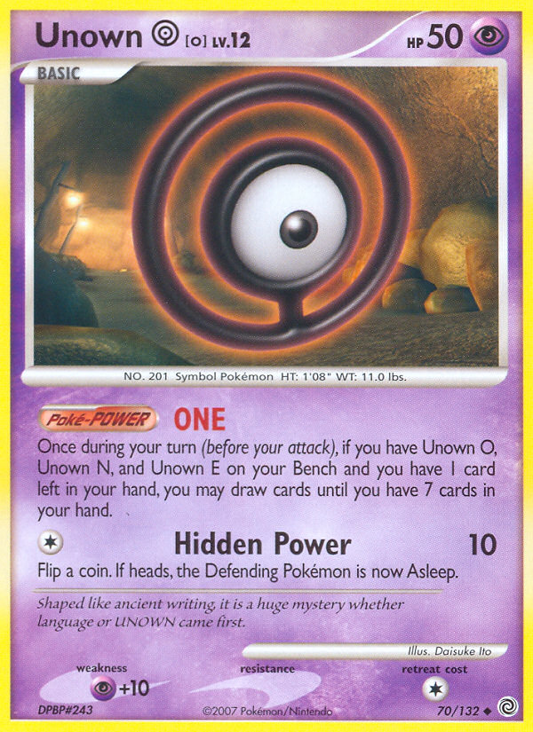 Unown O (70/132) [Diamond & Pearl: Secret Wonders] | Gear Gaming Fayetteville