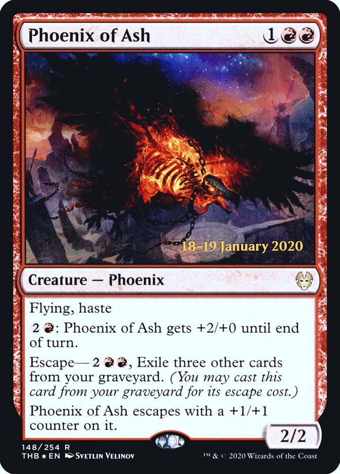 Phoenix of Ash [Theros Beyond Death Prerelease Promos] | Gear Gaming Fayetteville