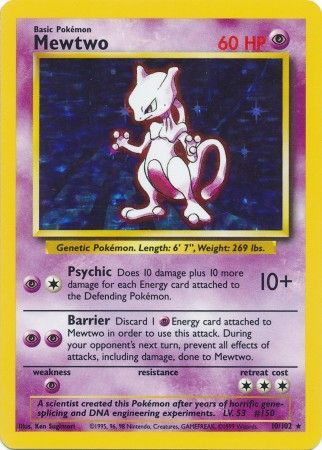 Mewtwo (10/102) [Base Set Unlimited] | Gear Gaming Fayetteville