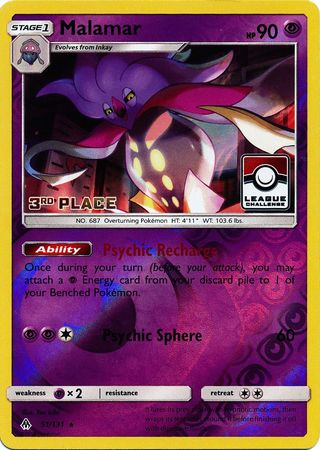 Malamar (51/131) (League Promo 3rd Place) [Sun & Moon: Forbidden Light] | Gear Gaming Fayetteville
