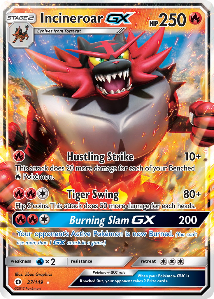 Incineroar GX (27/149) [Sun & Moon: Base Set] | Gear Gaming Fayetteville