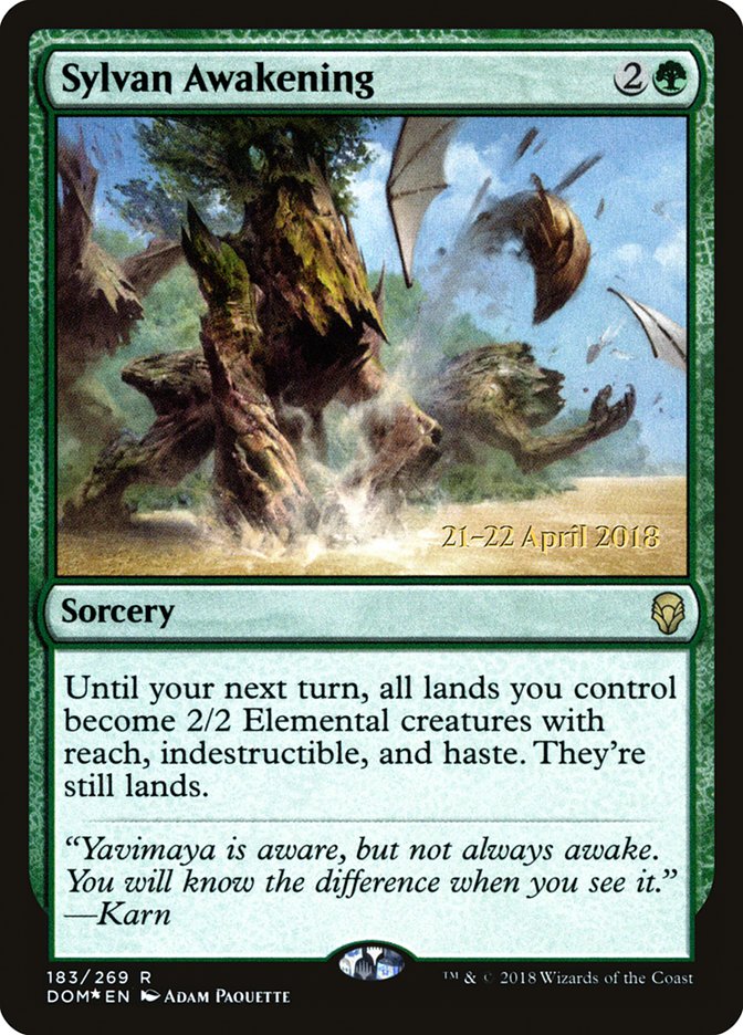 Sylvan Awakening [Dominaria Prerelease Promos] | Gear Gaming Fayetteville