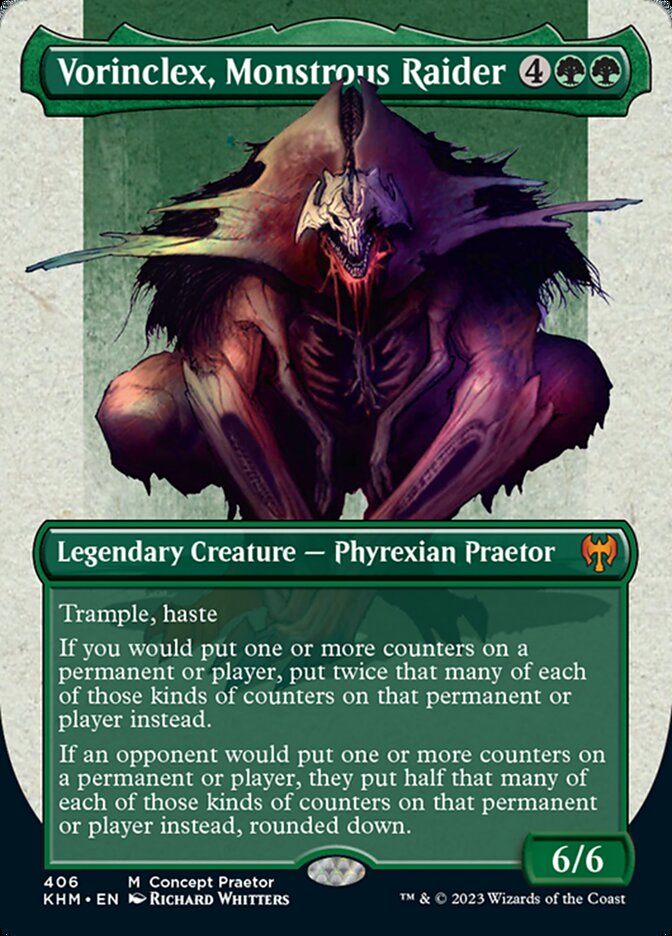 Vorinclex, Monstrous Raider (Borderless Concept Praetors) [Phyrexia: All Will Be One] | Gear Gaming Fayetteville