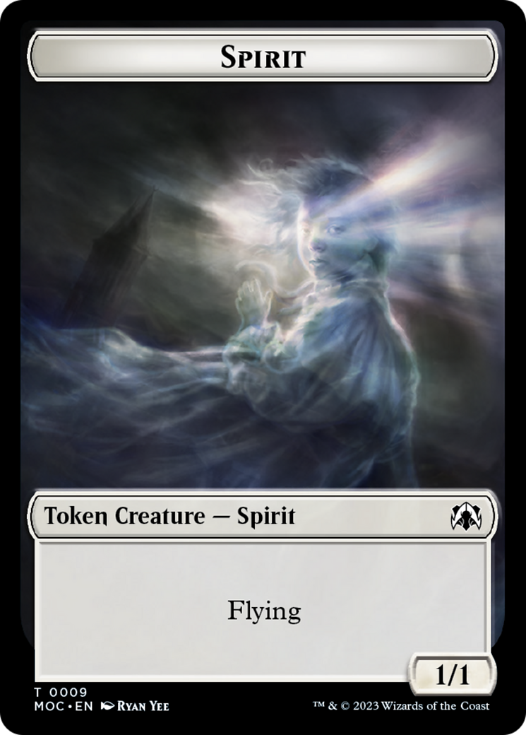 Spirit (9) // Spirit (13) Double-Sided Token [March of the Machine Commander Tokens] | Gear Gaming Fayetteville