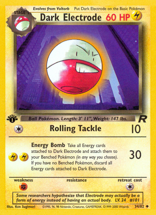 Dark Electrode (34/82) [Team Rocket 1st Edition] | Gear Gaming Fayetteville