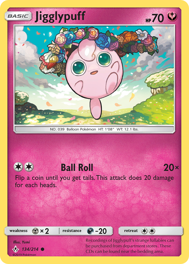 Jigglypuff (134/214) [Sun & Moon: Unbroken Bonds] | Gear Gaming Fayetteville