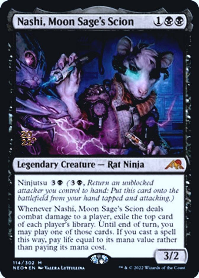 Nashi, Moon Sage's Scion [Kamigawa: Neon Dynasty Prerelease Promos] | Gear Gaming Fayetteville