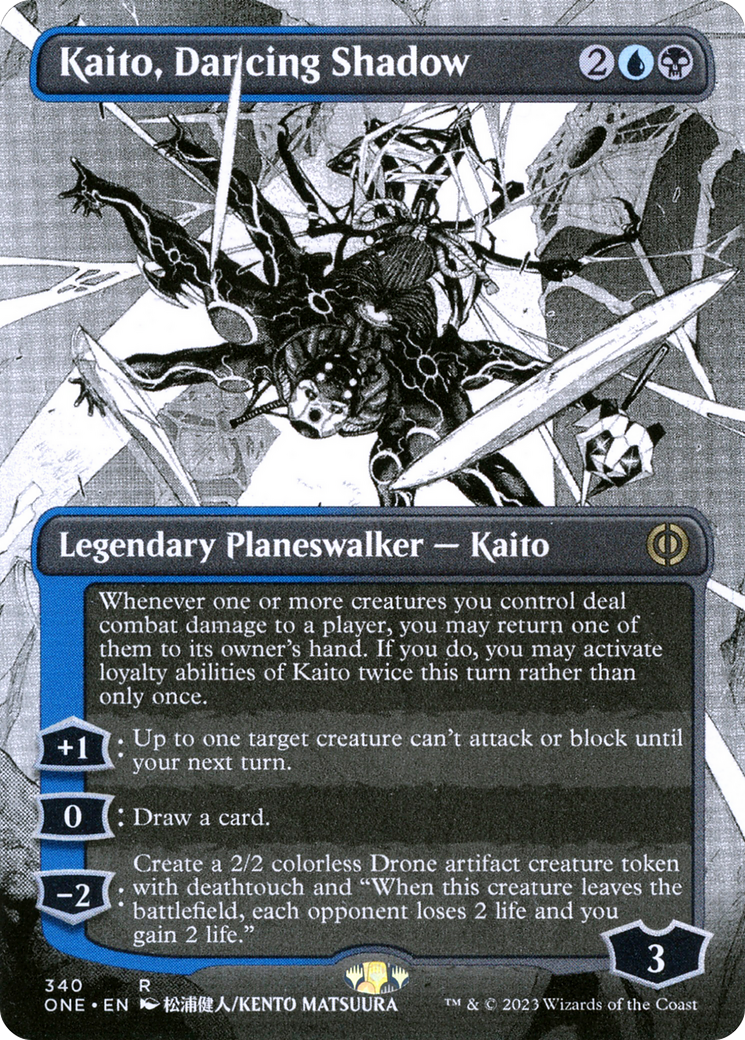 Kaito, Dancing Shadow (Borderless Manga) [Phyrexia: All Will Be One] | Gear Gaming Fayetteville