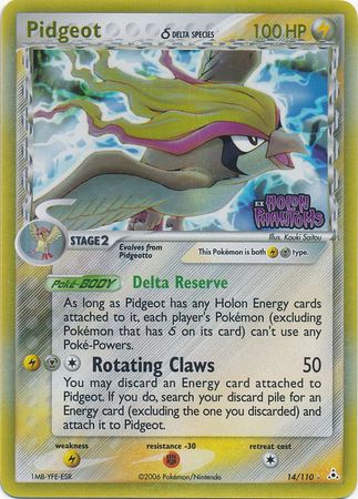 Pidgeot (14/110) (Delta Species) (Stamped) [EX: Holon Phantoms] | Gear Gaming Fayetteville