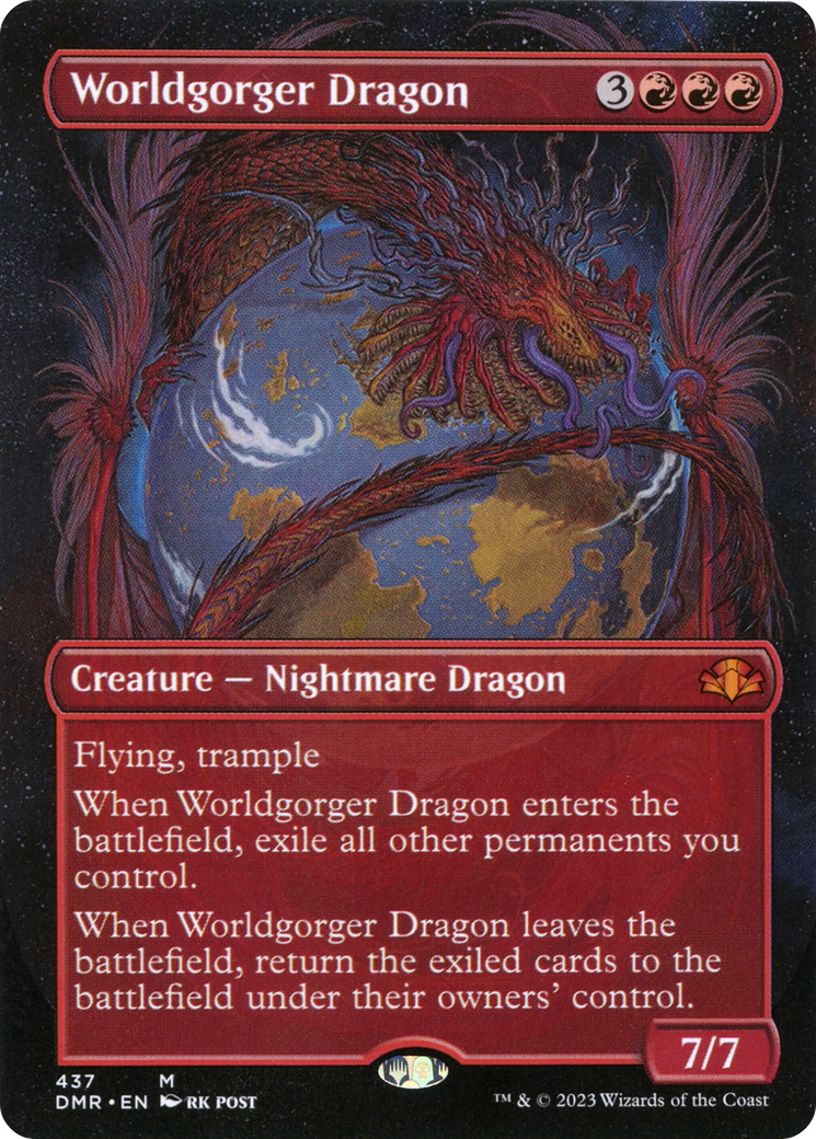 Worldgorger Dragon (Borderless Alternate Art) [Dominaria Remastered] | Gear Gaming Fayetteville