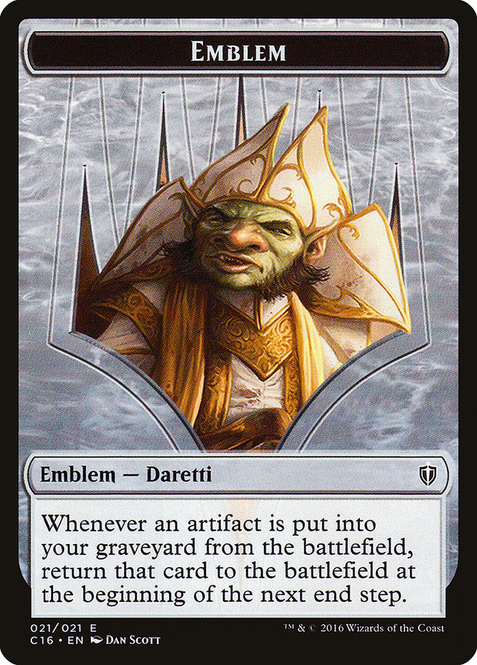 Daretti, Scrap Savant Emblem // Thopter Double-Sided Token [Commander 2016 Tokens] | Gear Gaming Fayetteville