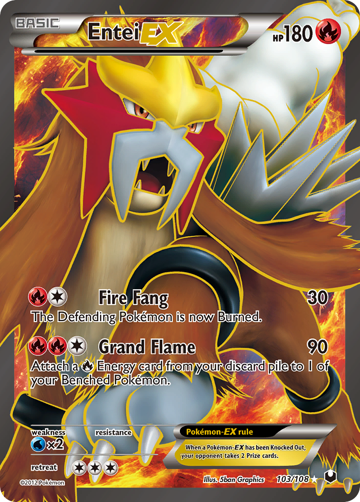 Entei EX (103/108) [Black & White: Dark Explorers] | Gear Gaming Fayetteville