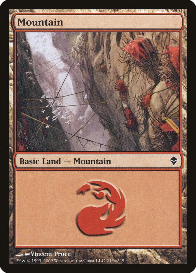 Mountain (245a) [Zendikar] | Gear Gaming Fayetteville