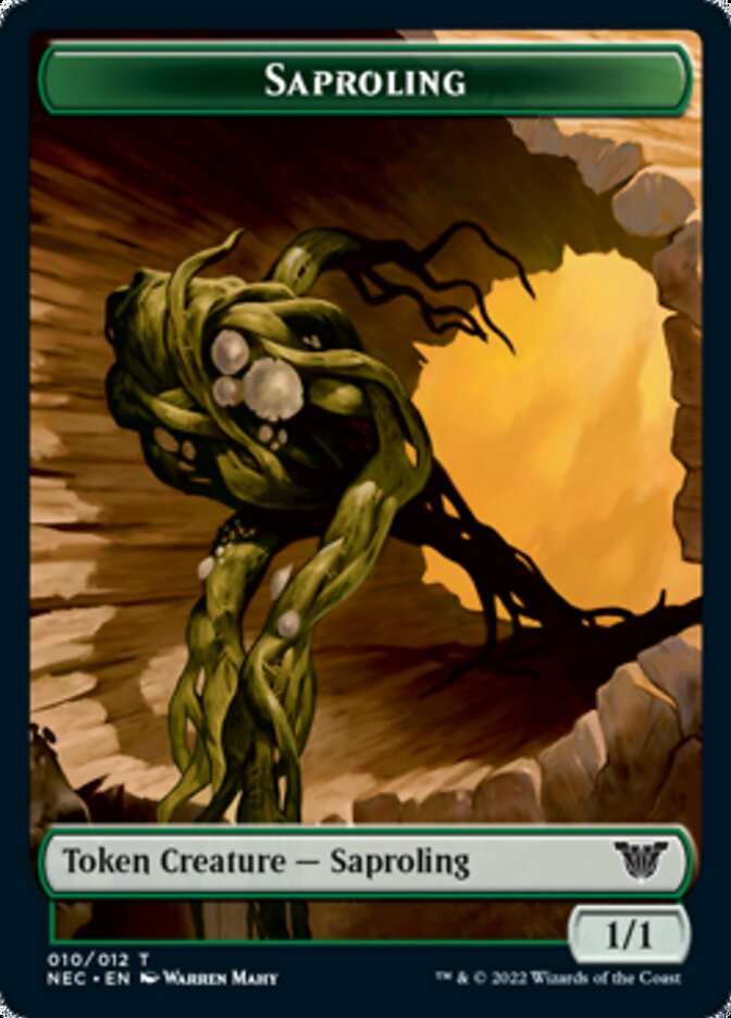 Saproling // Spirit (002) Double-Sided Token [Kamigawa: Neon Dynasty Commander Tokens] | Gear Gaming Fayetteville