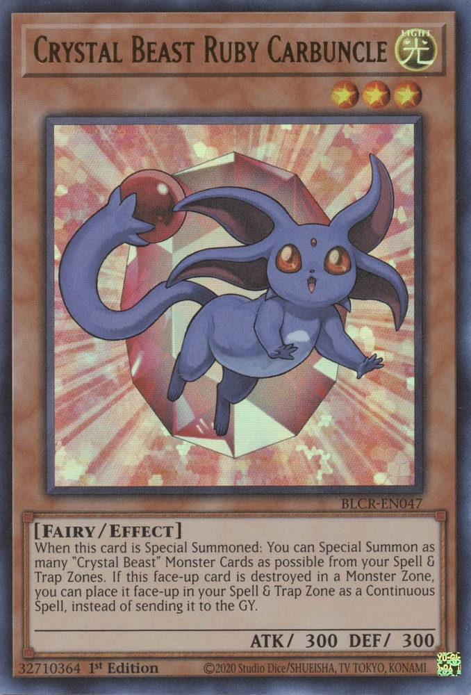 Crystal Beast Ruby Carbuncle [BLCR-EN047] Ultra Rare | Gear Gaming Fayetteville