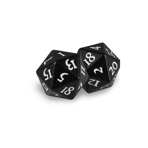 Heavy Metal Dungeons and Dragons D20 Dice: Black (2) | Gear Gaming Fayetteville