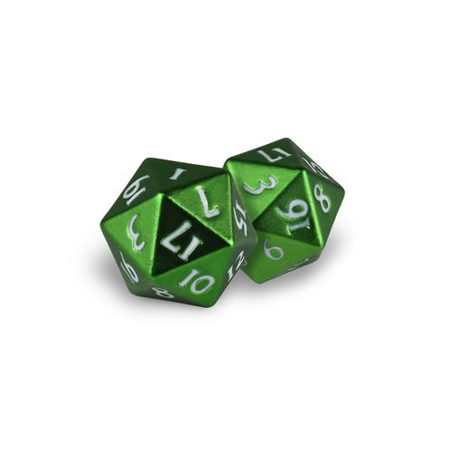 Heavy Metal Dungeons and Dragons D20 Dice: Green (2) | Gear Gaming Fayetteville
