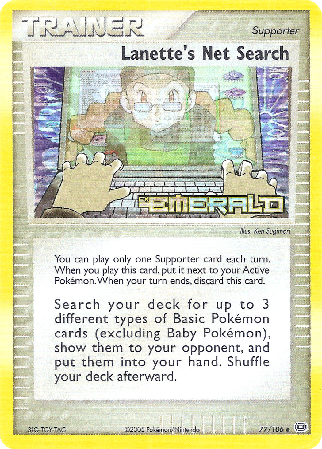 Lanette's Net Search (77/106) (Stamped) [EX: Emerald] | Gear Gaming Fayetteville