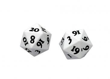 Heavy Metal D20 Dice: White (2) | Gear Gaming Fayetteville